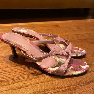Pink Kitten Heel Sandals
